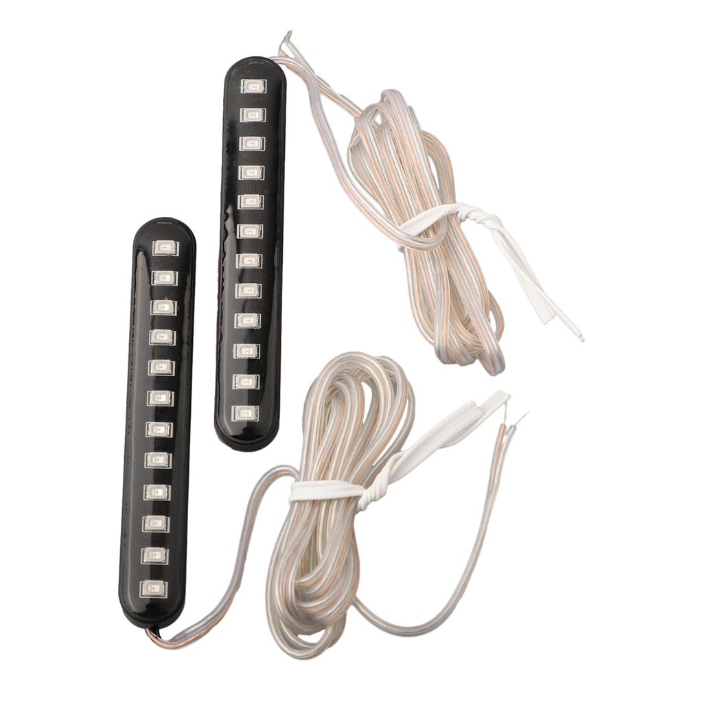 New Motorcycle Turn Light Strip With 3528SMD Turn Signal Light 12 LED 2PCS Flowing Water For Electric Motorcycles