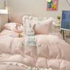 Four-piece Set of Washed Cotton Bed, Pure Cotton Bedding, Exquisite Embroidered Quilt Cover, Three-piece Set of Bed