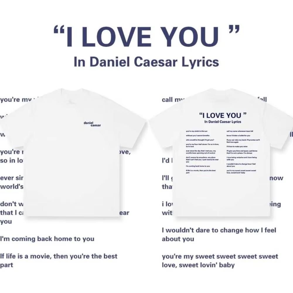 Новинка с принтом Baju Повседневная футболка с графикой Daniel Caesar Унисекс Унисекс Футболка Повседневная Свободная Спортивная Короткий рукав Оверсайз Футболка Унисекс