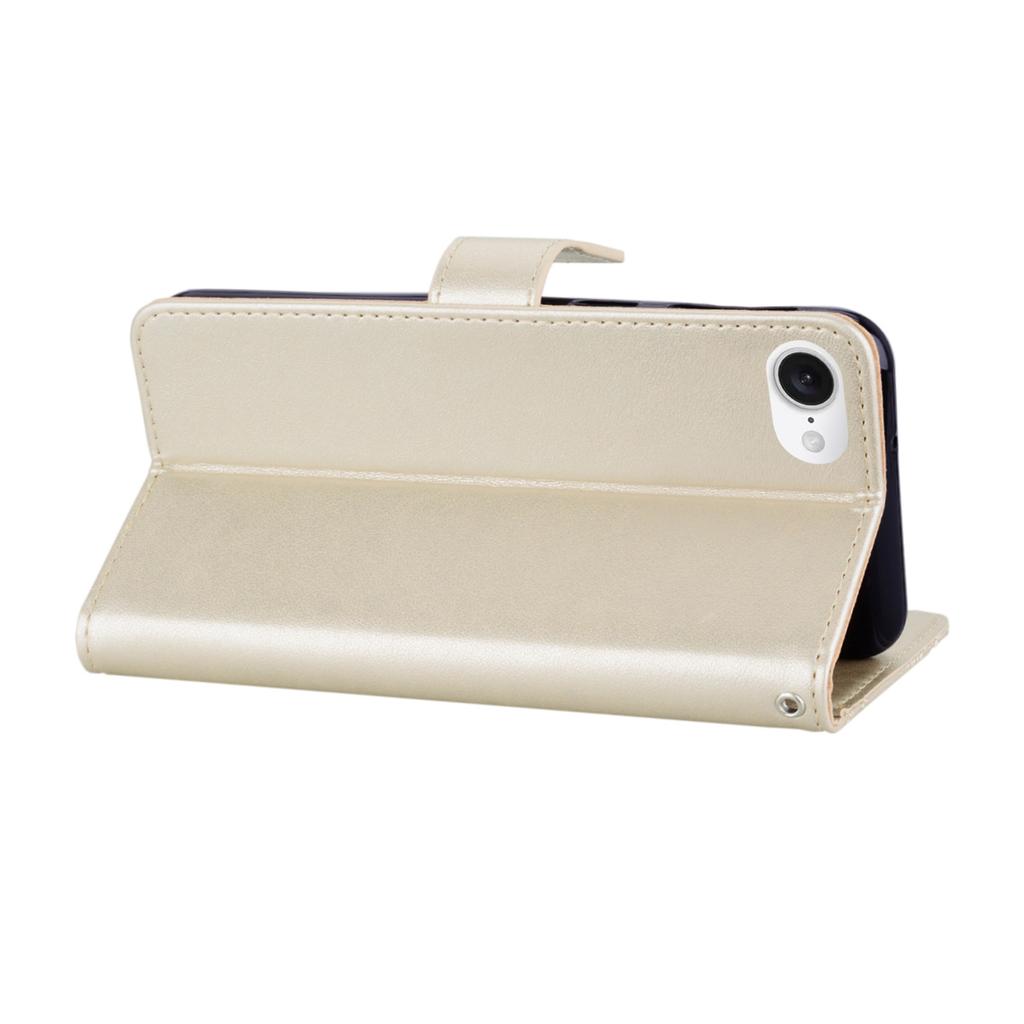 For iPhone 16e Wallet Case Owl Flower Imprinted Rhinestone Leather Cover