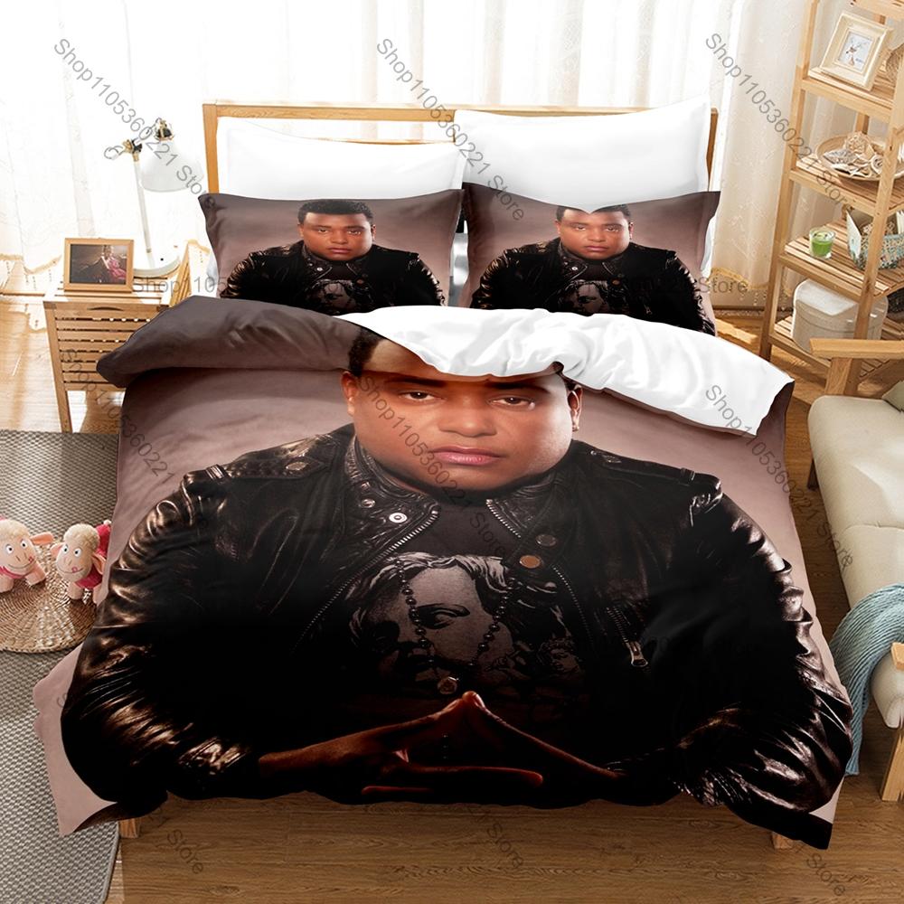 Dominican Bachata Artist Luis Miguel Del Amargue Classic Concert Portrait Album Collage Bedding Set Duvet Cover + 2 Pillowcases