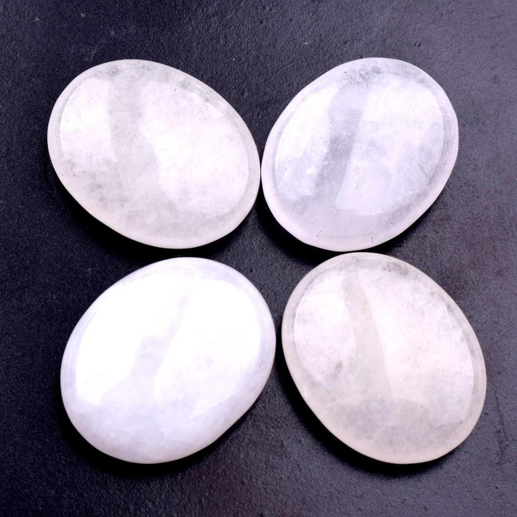 Натуральный кристаллический тальковый камень 20 мм, овальный массажный камень – набор из шести штук