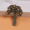 Atmospheric Rhinestone Coconut Tree Brooch Women'S Versatile Clothing Corsage With Accessories Simple Clothing Pin