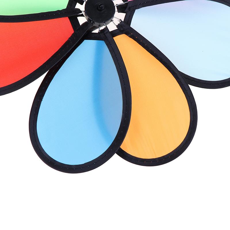 Colorful Rainbow Dazy Flower Spinner Wind Windmill Garden Yard Outdoor Decor