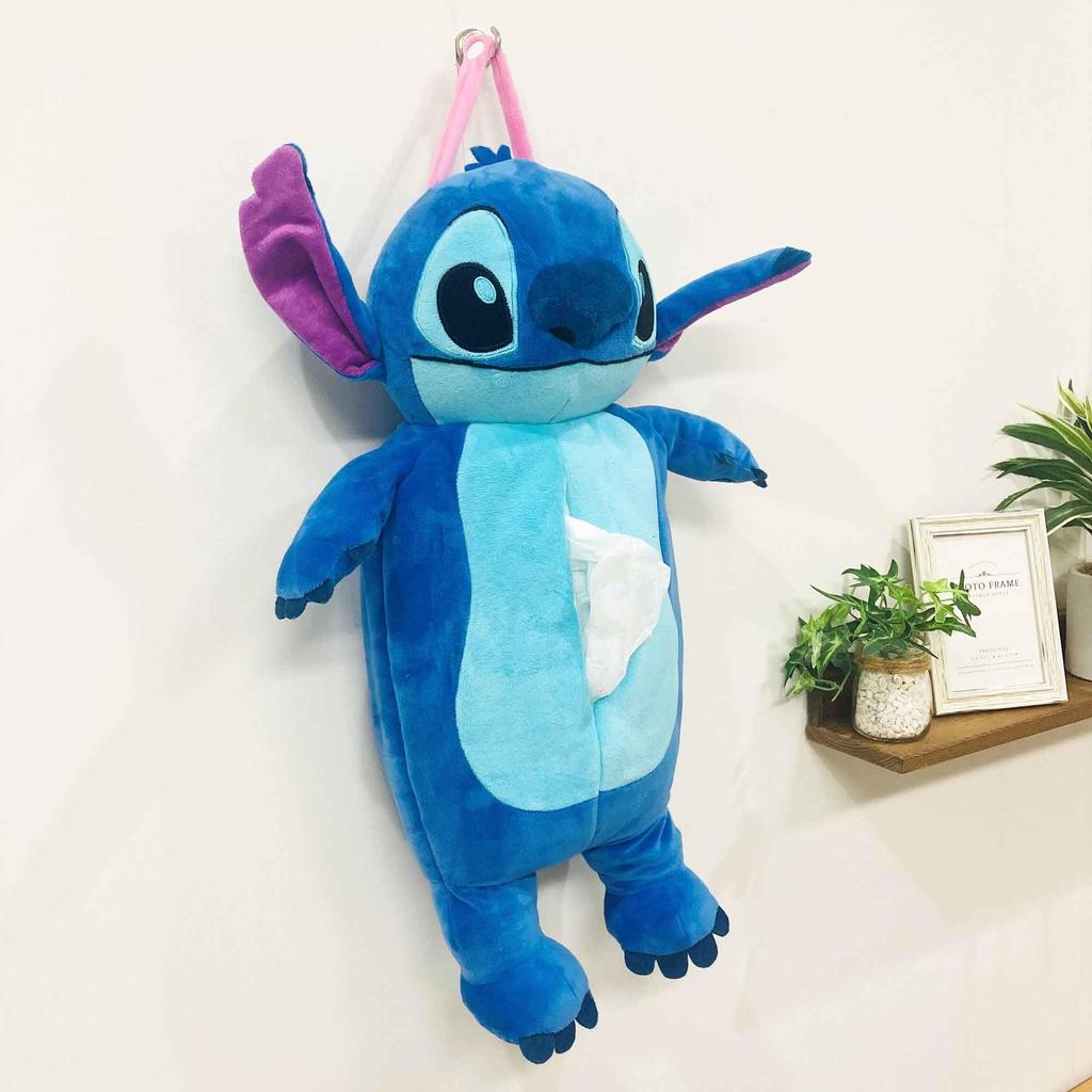 MORIPiLO Disney Подвесной держатель для салфеток Коробка для салфеток Мягкая и милая Автомобильная плюшевая бумага Disney Morishita Подушка (Настенный чехол Stitch) приблизительно. 40см, Гладкий,