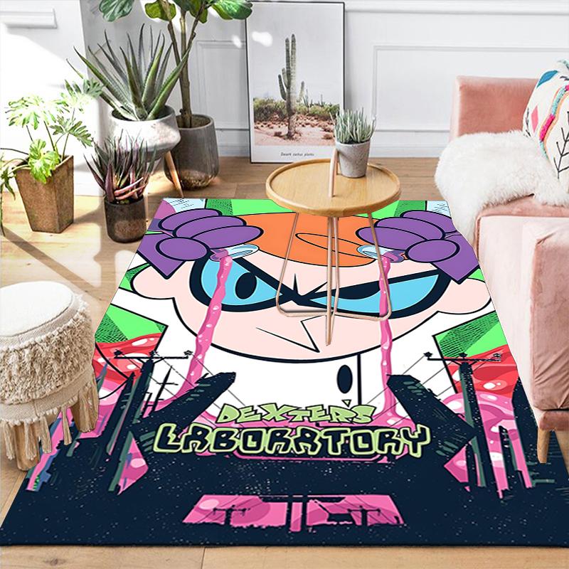 1Pc Dexter'S Laboratory Adventure Rug, Office Carpet Indoor Outdoor Doormat, Non-Slip Soft, Living Room, Christmas Halloween Gift M929247
