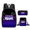 Friday Night Funkin Themed Kids School Backpack Set Lightweight Cartoon Crossbody Bag Pencil Case Elementary Students