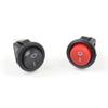 5pcs KCD1-105 Diameter Small Round Boat Rocker Switches Black Mini Round Black White Red 2 Pin ON-OFF Rocker Switch