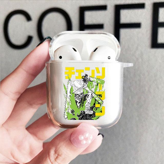 Чехол для Airpods с изображением бензопилы, мягкий защитный чехол для Airpods 1 2 3 Pro, милый мультяшный чехол Pochita Power для AirPods, чехлы в виде ракушки