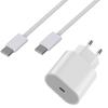 Быстрое зарядное устройство 20 Вт + кабель USB-C - USB-C 1 метр для iPhone 15 - 15 PLUS - 15 PRO - 15 PRO MAX Phonillico®