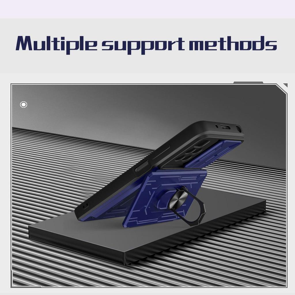 Camera Lens Protection Case For Samsung A02S A22 A12 A30 A50 S20 Ultra iPhone 11 12 13 Pro Max Removable Card Slot Bracket Finger Ring Phone Cover