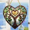 Love Heart Sun Catcher, окрашенный акриловый оконный подвесной орнамент, в форме сердца, для балкона, крыльца, двора
