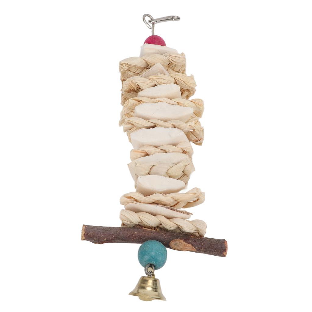 Игрушки-каракатицы, подвесные жевательные игрушки для попугаев с колокольчиком для африканских серых попугаев, волнистый попугайчик, 25 см/9,8 дюйма