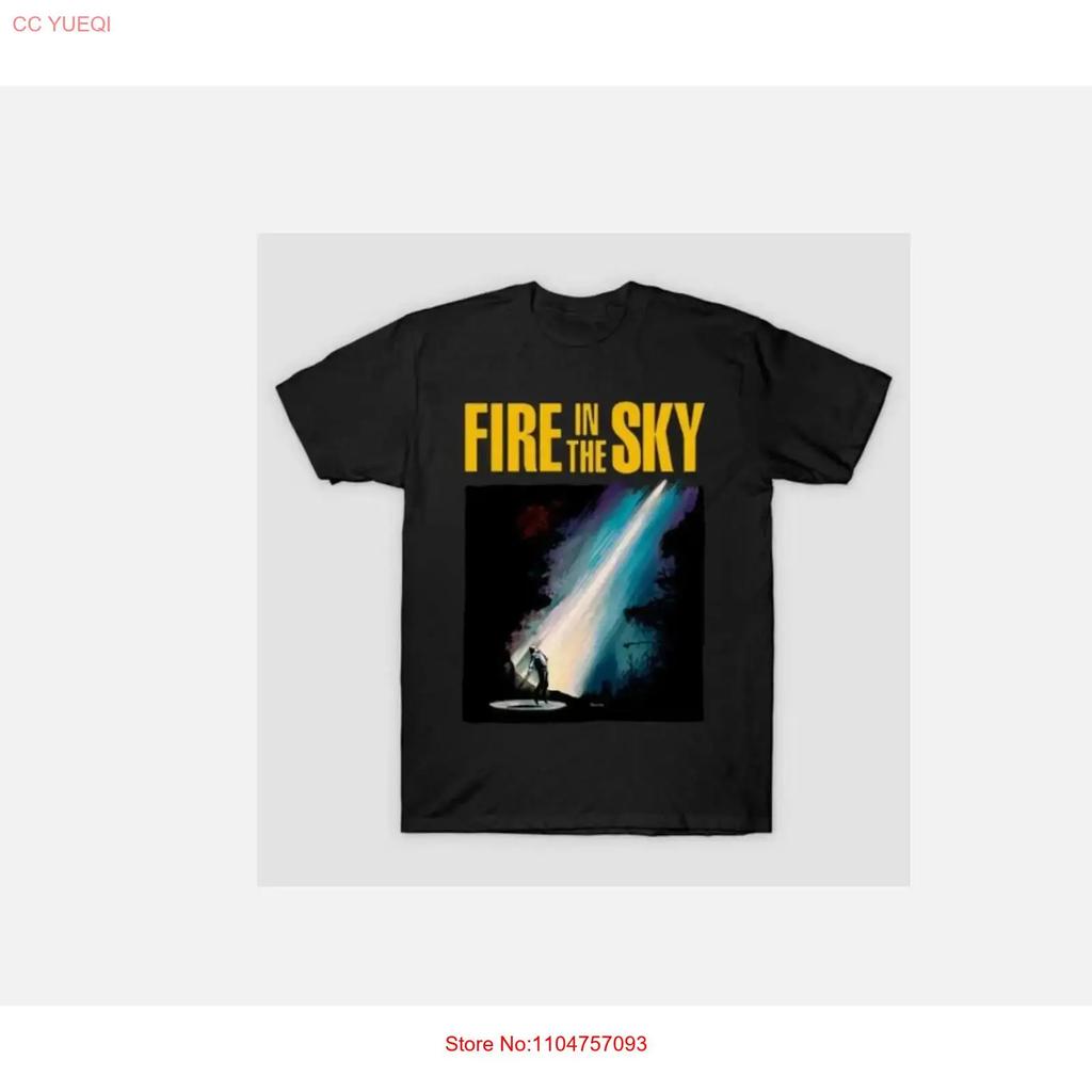 New Fire in the Sky illustration Men_s T Shirt S vintage Washed Unisex Breathable designer clothes Casual Soft
