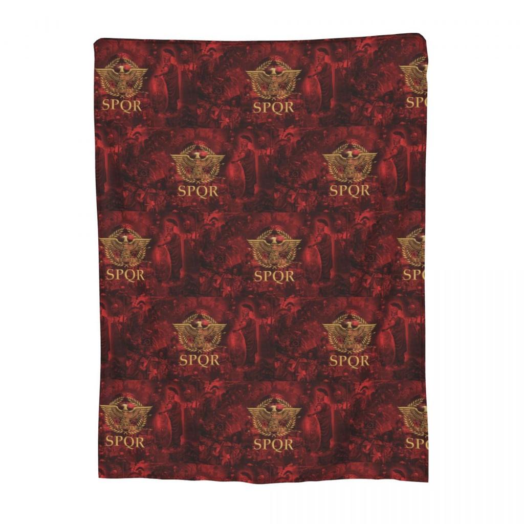 Gold Roman Imperial Eagle SPQR Blankets Soft Warm Flannel Throw Blanket Plush for Bed Travel Home Couch