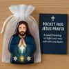 Pocket Hug Jesus Gift Blessing Jesus Prayer Figurine with Card Christian Pocket Hug Keepsake