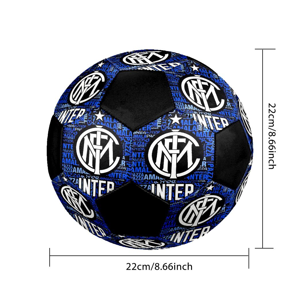 Футбольный мяч для зала Inter Milan, разноцветный, машинная строчка, ПВХ, размер 5, готов для командных тренировок и соревнований, прочный, высокоэластичный, классный спортивный подарок