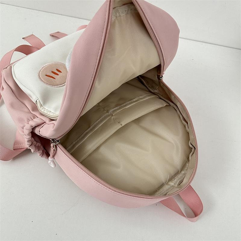 Детский школьный рюкзак для детского сада с изображением девочки-кролика