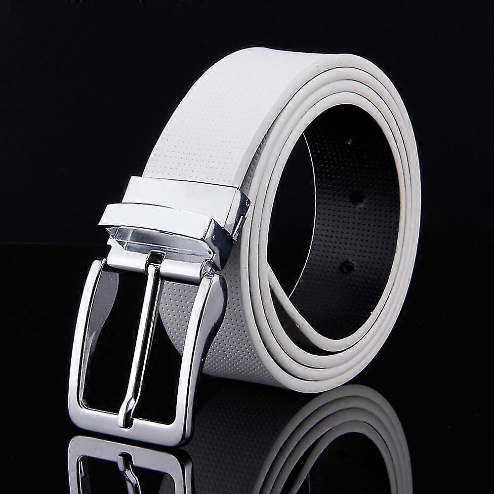 Cowhide Designer Luxury Belt Men Male Waist Strap Leather Pin Buckle White Genuine Leather Belts For Men Pants Band Ceinture