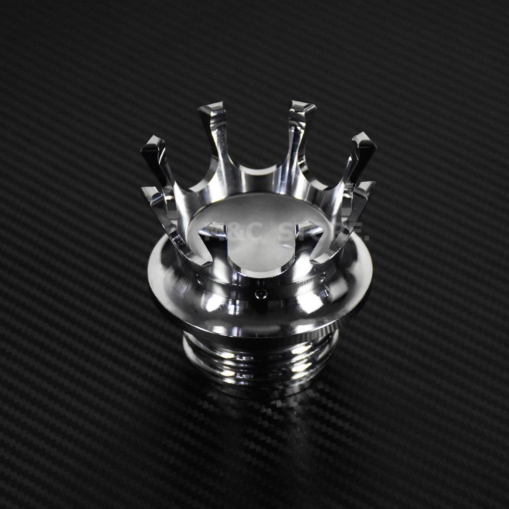 Mactions Crown Style Vented Fuel Tank Cap Gas Cap For Harley Sportster XL 883 1200 Touring Road King Dyna Softail Custom