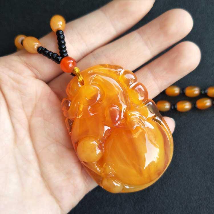 Этнический стиль бисерная подвеска из янтаря цепочка для свитера