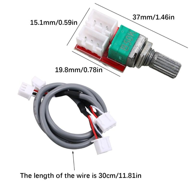 DIY Плата-адаптер с двойным потенциометром 50K для регулировки громкости музыки, с экранированным кабелем 300 мм, для силовых проектов
