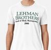 Lehman Brothers 2008 Руководитель управления рисками Футболка Смешная %100 Премиальный хлопок