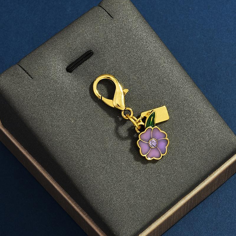 Exquisite Cherry Butterfly Keychains For Women Bag Pendant Car Keyring Creative Backpack Decoration Accessories Gifts