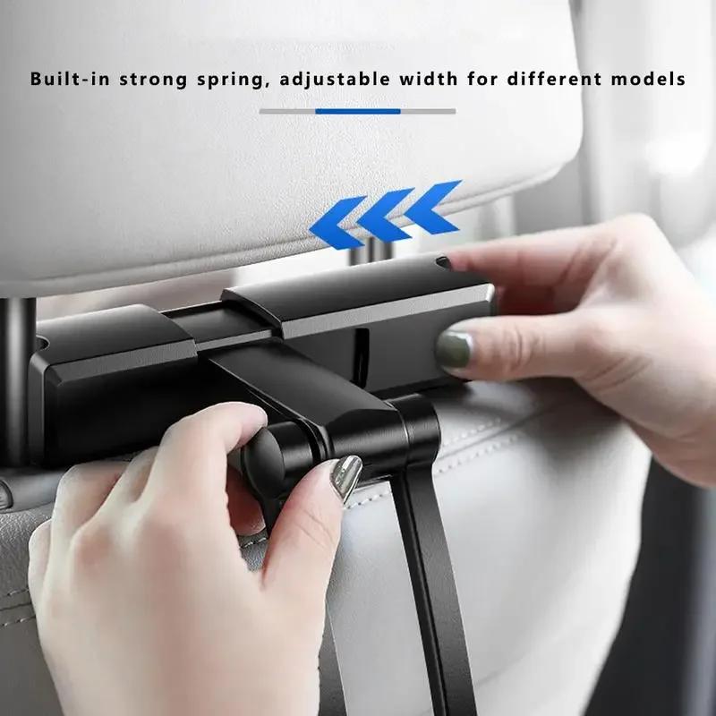 Universal Car Headrest Mount Holder for Kids Car Phone Holder with Angle- Adjustable Holding Clamp for Phone Tablets for Iphone