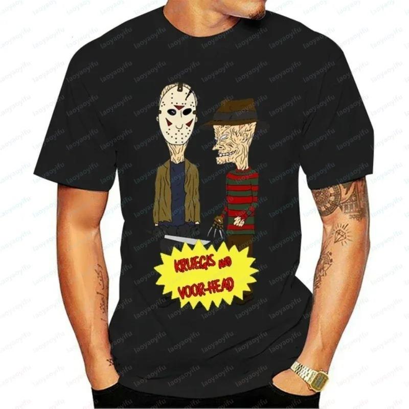 Кавайные футболки Beavis and Butthead Новинка Смешные Мультяшные Графические Футболки Мужская Повседневная Одежда Летняя Мужская Оверсайз Футболка