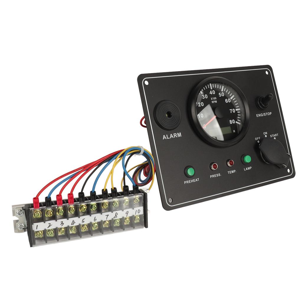 210 X 160 мм Панель тахометра для лодки Высокоточный Многофункциональный 0–8000 об/мин Морской тахометр Приборная панель с сигнализацией