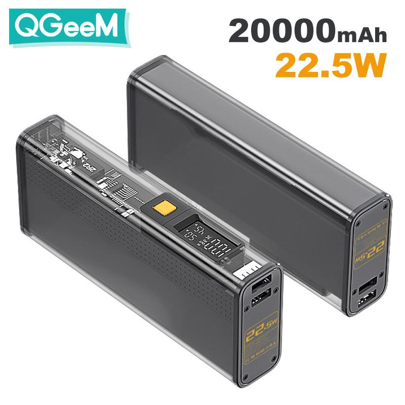 20000mAh 22.5W Power Bank Quick Charge Large Capacity Fast Charging Portable Powerbank for Xiaomi Huawei PD 20W iPhone 14 13