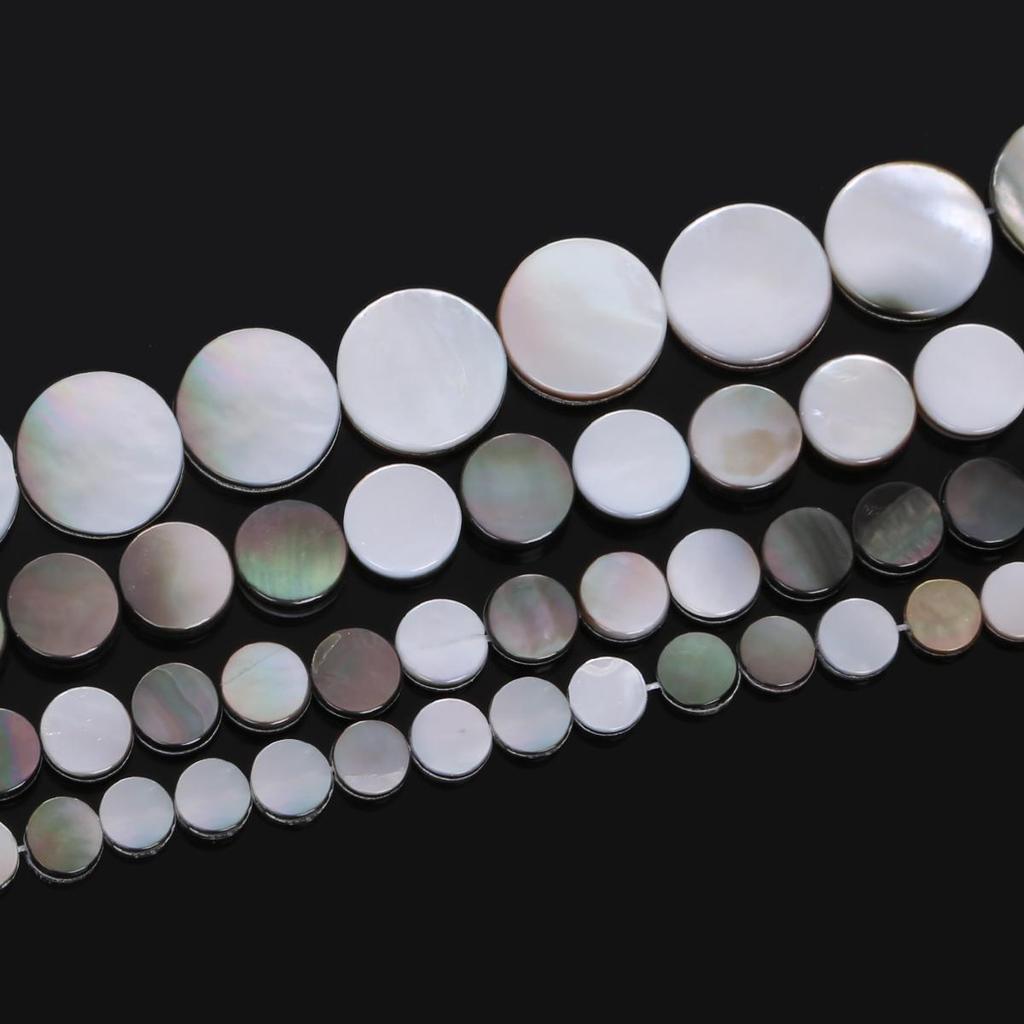 39 см, размер на выбор, натуральный черный перламутр, диски, бусины для изготовления ювелирных изделий, браслет, ожерелье, серьги