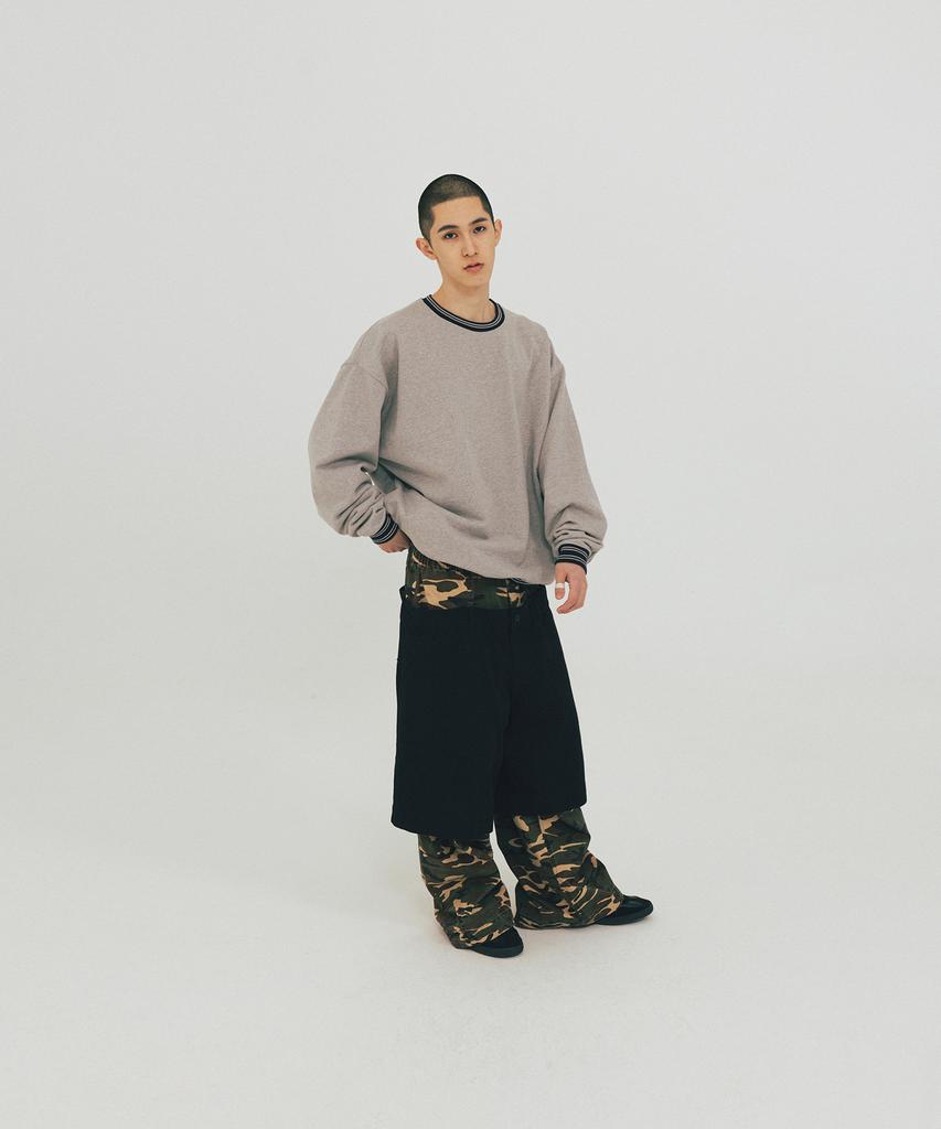 ANGLAN Double Waist Layered Pants - Camo