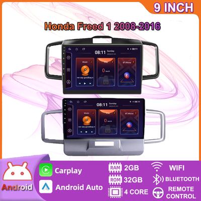 Автомобильное стерео радио на базе Android для Honda Freed 1 2008-2016, автомобильный мультимедийный плеер, DVD-колонки, головное устройство, аудио, WIFI, 1 + 16 ГБ