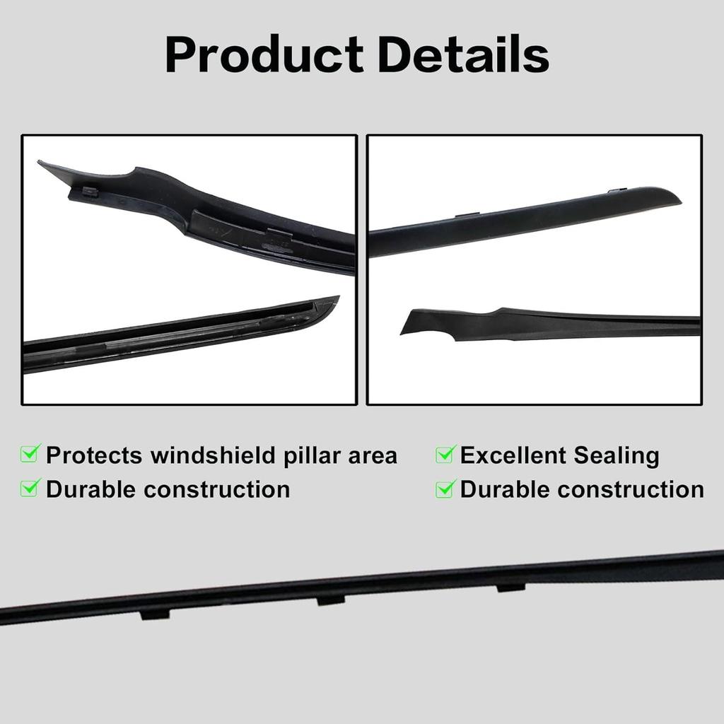 FZJDSD Front Left & Right Side A-Pillar Windshield Molding Trim AE8Z5403136A AE8Z5403137B Compatible with Ford Fiesta 2011 2012 2013 2014 2015 2016