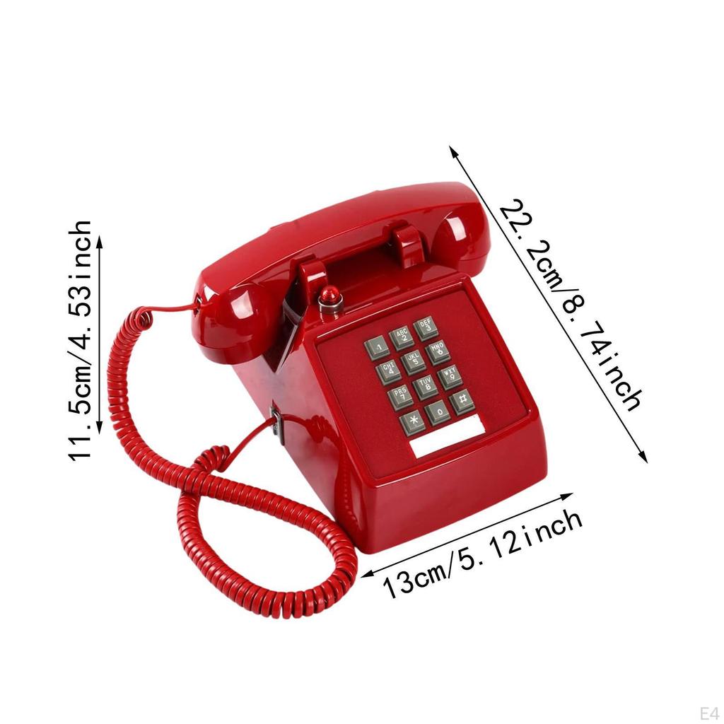 Классический проводной настольный телефон с металлическим основанием для дома и отеля, размер 13x22.2x11.5 см