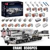 MOULD KING 17007/17008 Technical Car Toys Motorized LTM 11200 Crane Truck Building Block Assembly Model Brick Kid Christmas Gift