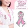 Pink Ribbon Brooch Pins Hope Ribbon Lapel Official Breast Cancers Awareness Lapel Pin for Charity Public Social Event