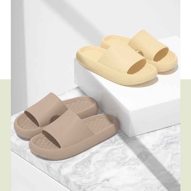 Unisex Summer Large Size Candy Color Thick Bottom Bathroom Slippers Women Men Casual Anti Slip Indoor Slippers For Couples 36-45
