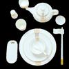 Ru Han Gold Rim Bone China Teapot