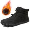 Winter Cotton Shoes Medium Tube Snow Boots Men's Hiking Shoes Hiking Non-slip Waterproof Bread Shoes Velvet Warm Shoes