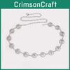 Metal Decorated Daisy Flower Carved Waist Chain Women Fashion Jewelry Waist