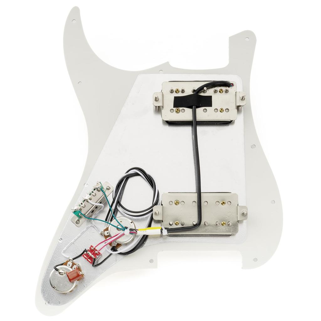 Musiclily Pro SE Prewired Pickguard Alnico 5 Humbucker и Mini Toggle Switch Set для Strat Electric Guitar Aged White ST-HH-OMHA 3-Ply