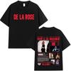 Singer De La Rose Tour Album Graphic Tshirt Fashion Mens Women Harajuku Short Sleeve Tshirts Vintage Oversized Cotton T Shirts