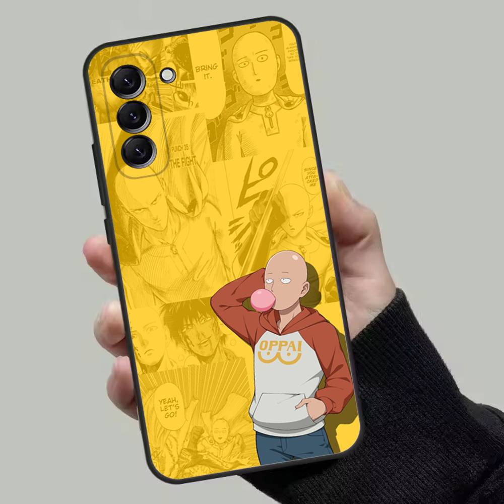 Чехол для телефона One P-Punch Man Saitama для Samsung Galaxy A13,A21s,A22,A31,A32,A52,A53,A71,A80, Мягкий черный корпус