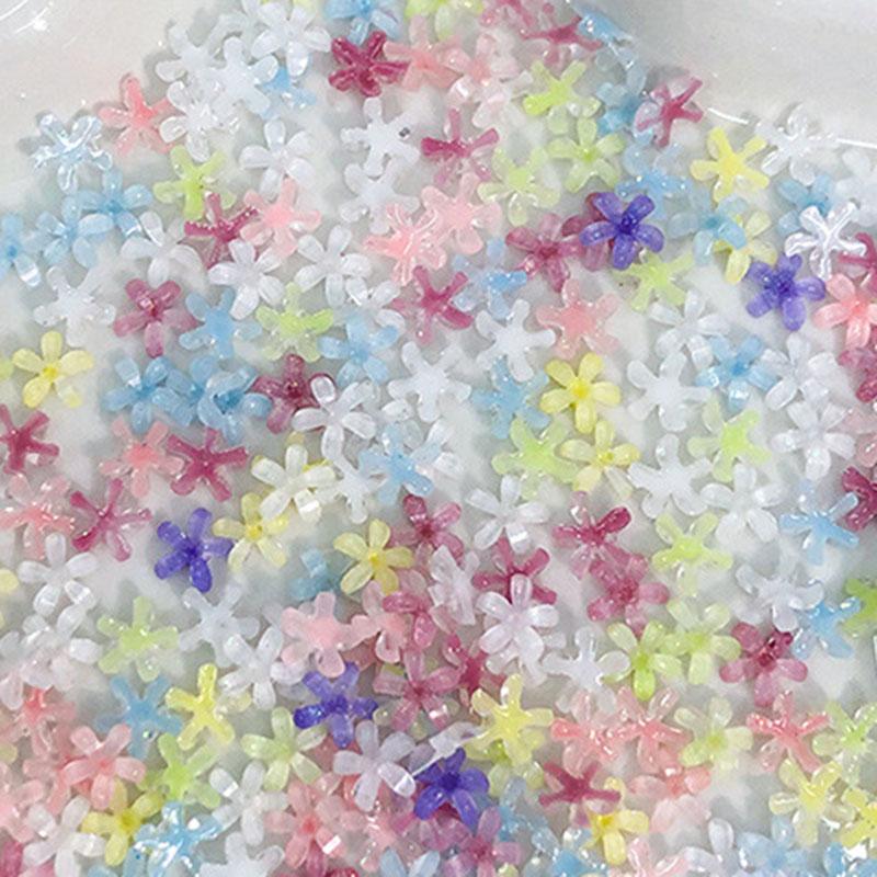 50 шт. Цветы Шармы для дизайна ногтей Смола Шармы для ногтей Украшение 3D Желейные наклейки с цветами Летние аксессуары для маникюра Салонный товар Сделай сам