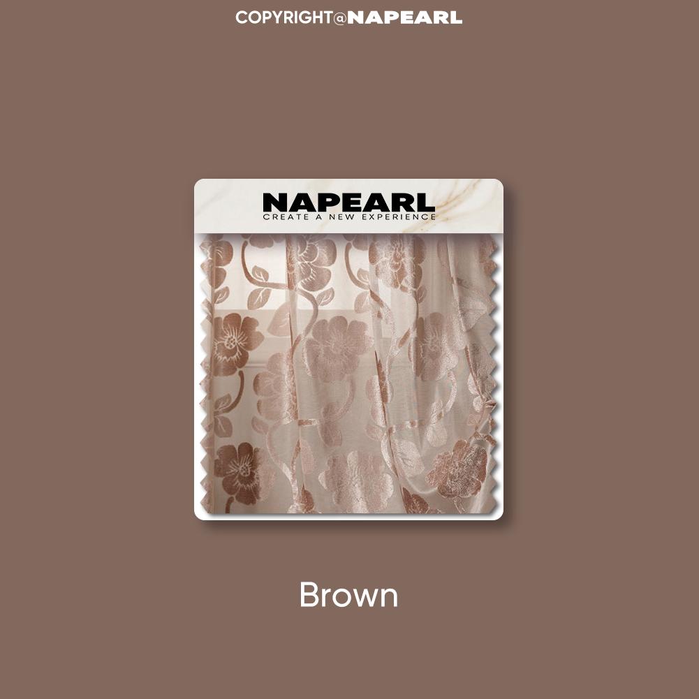 1 шт. NAPEARL элегантный цветочный узор жаккардовые тюлевые занавески для окон, прозрачные занавески для гостиной, спальни, домашний декор