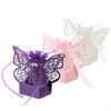 20Pcs Elegant Cutout Butterfly Candy Boxes with Ribbons for Birthday Wedding ADM
