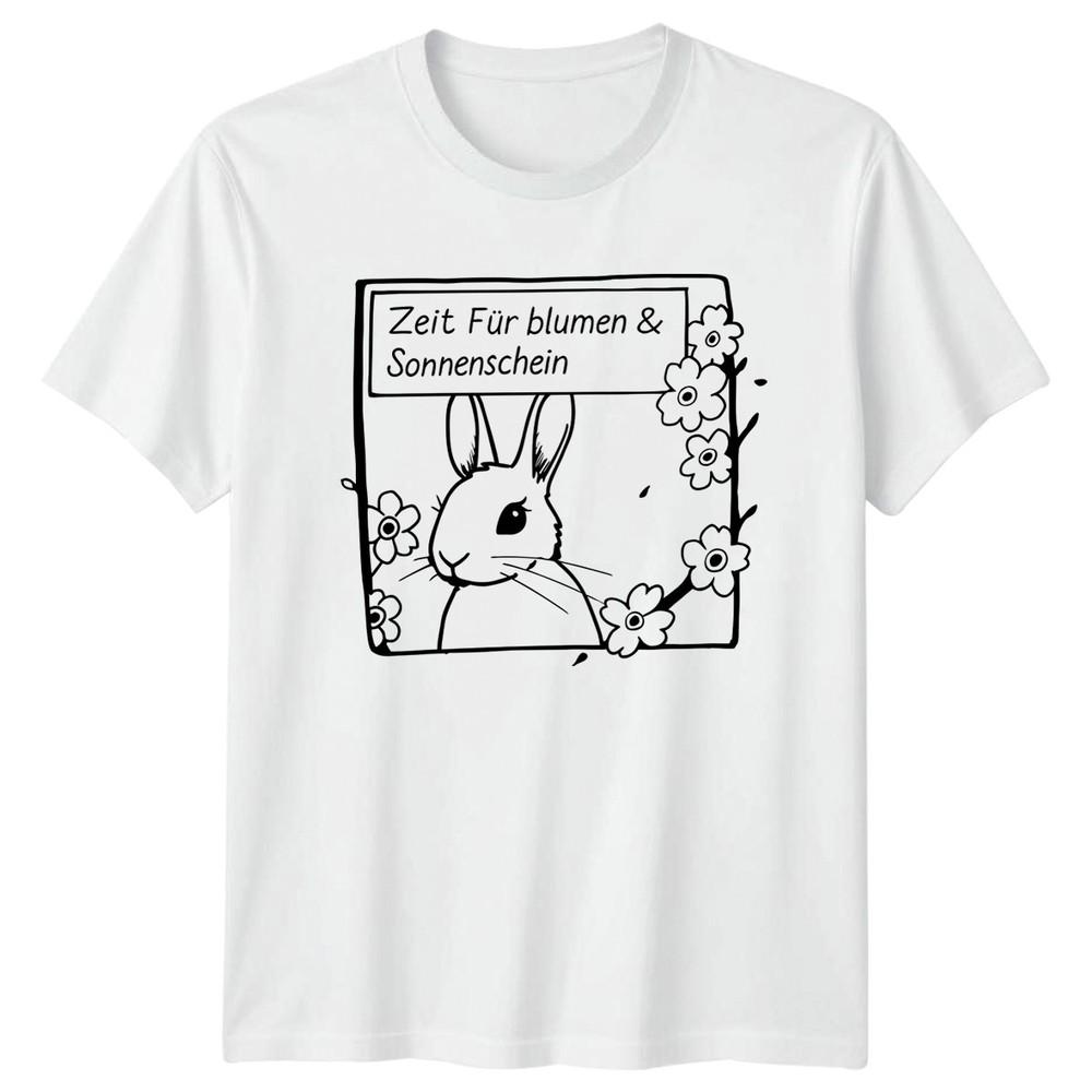 Zeit Fr BluUnisex Sonnenschein Unisexs TShirt Spring Bunny Gift For Her